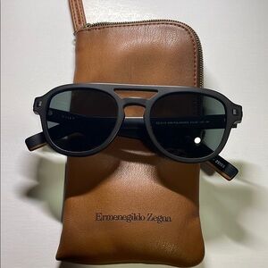 Ermenegildo Zegna Black Sunglasses